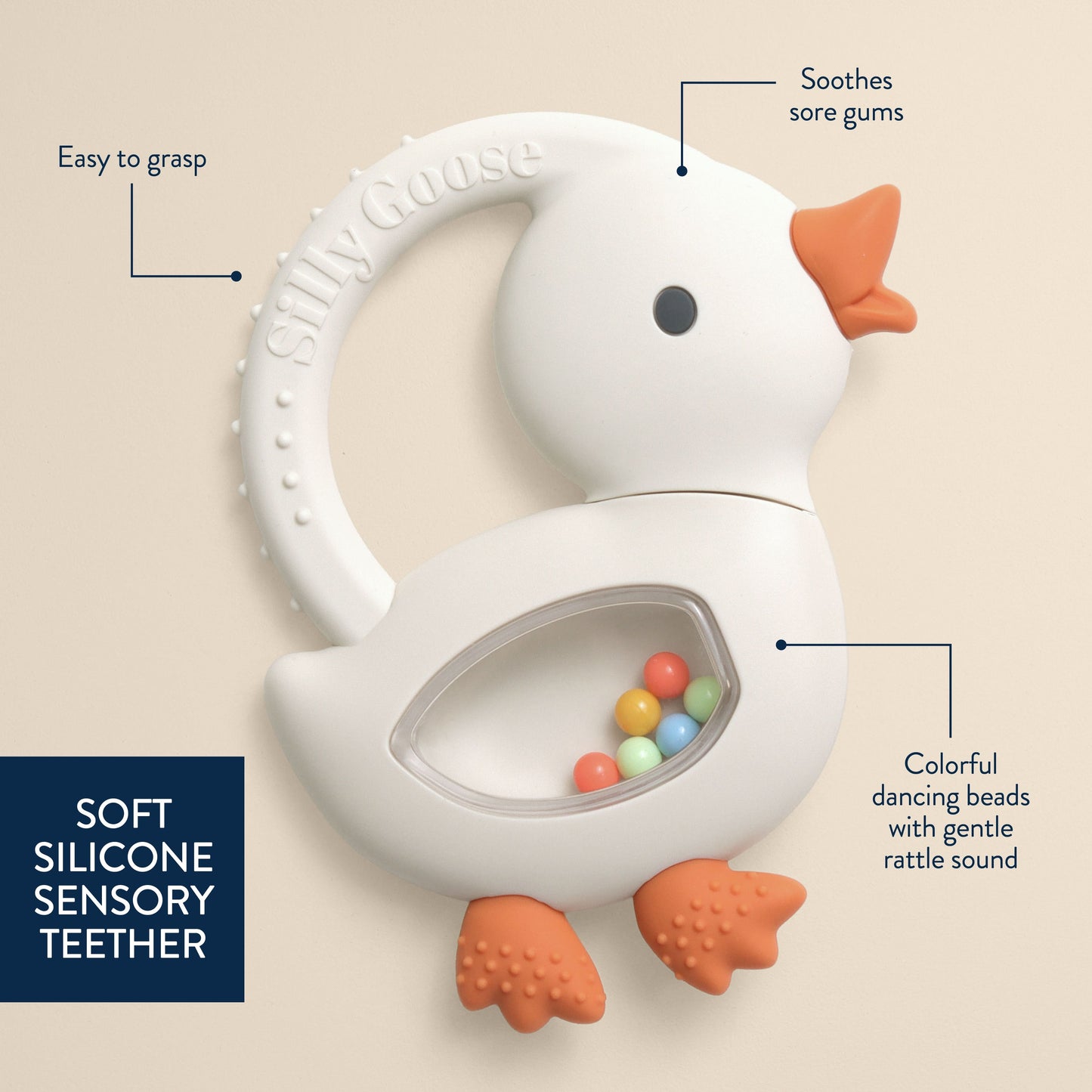 Itzy Ritzy Bitzy Shake Rattle - Goose - Image 4