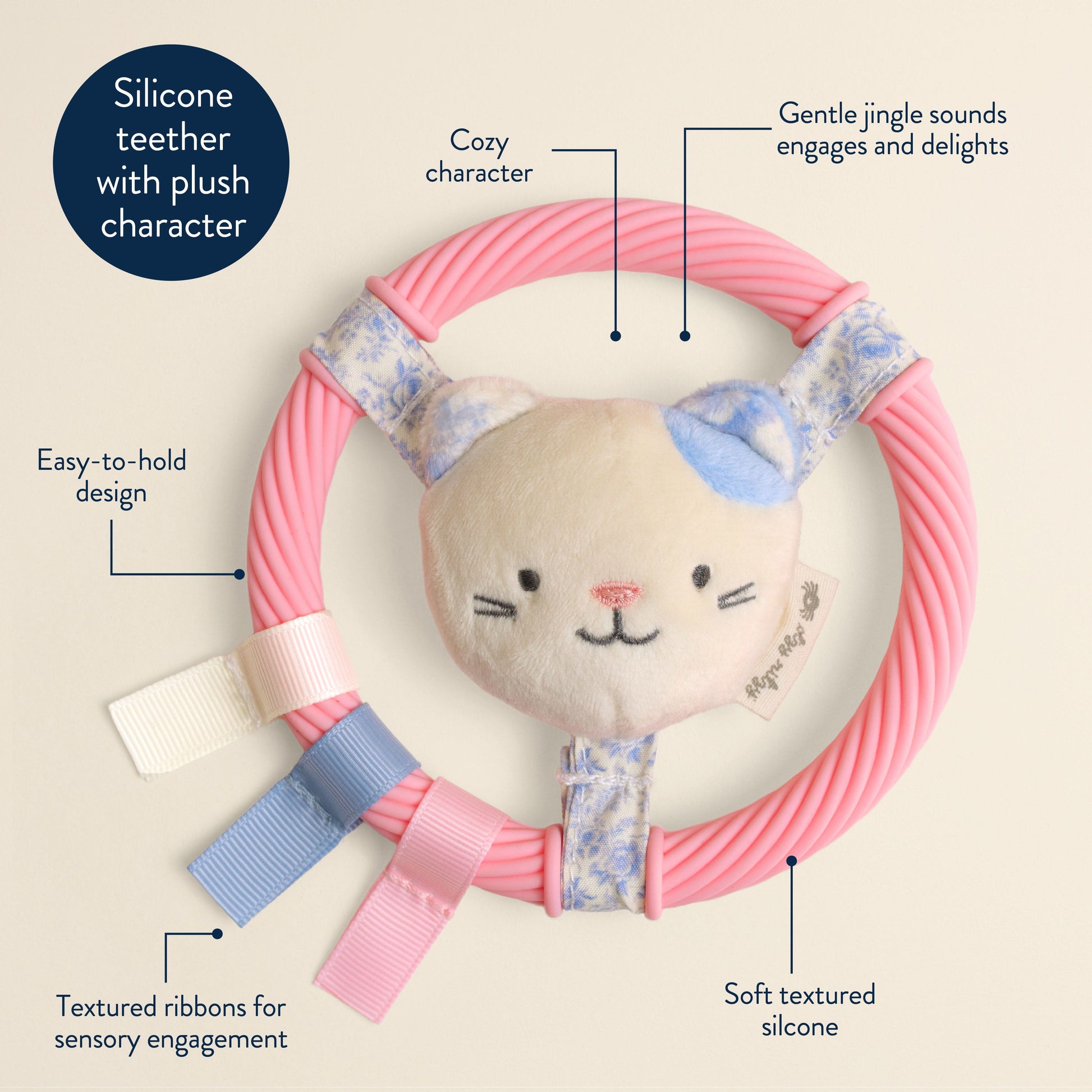 Itzy Ritzy Itzy Ring Pal - Kitty - Image 3