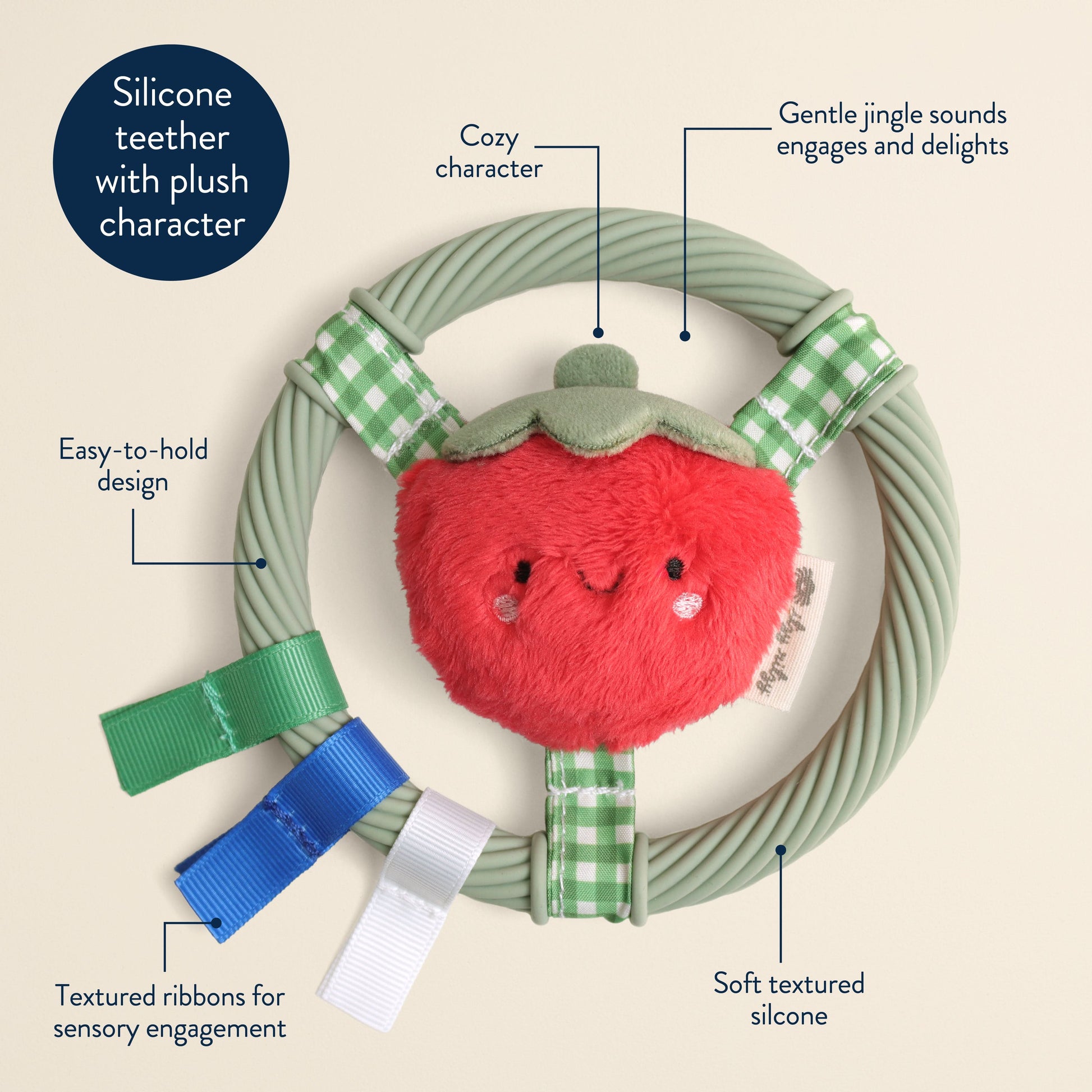 Itzy Ritzy Itzy Ring Pal - Tomato - Image 4