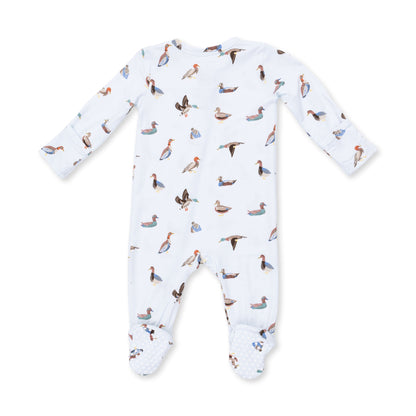 Angel Dear 2 Way Zipper Footie - American Ducks, NB - Image 2