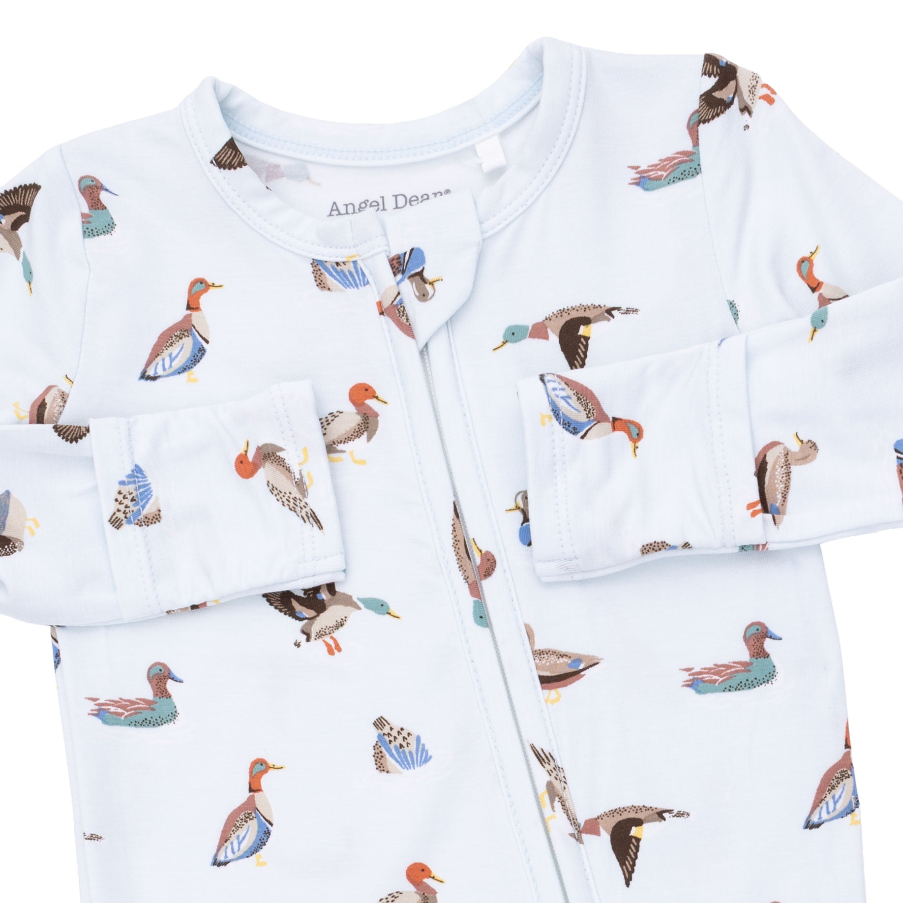 Angel Dear 2 Way Zipper Footie - American Ducks, NB - Image 3