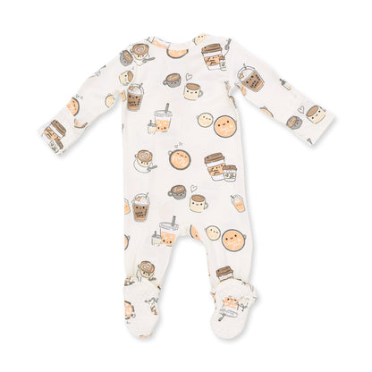 Angel Dear Love You A Latte 2 Way Zipper Footie, 0-3M