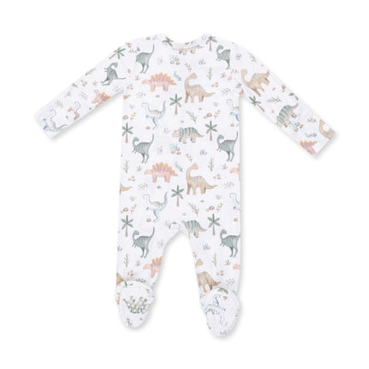 Angel Dear Sweet Baby Dinos 2 Way Zipper Footie, 0-3M