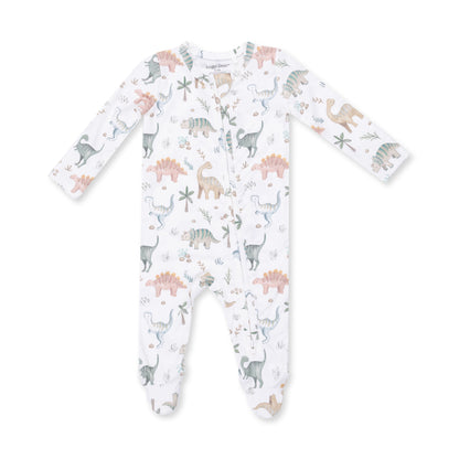Angel Dear Sweet Baby Dinos 2 Way Zipper Footie, NB