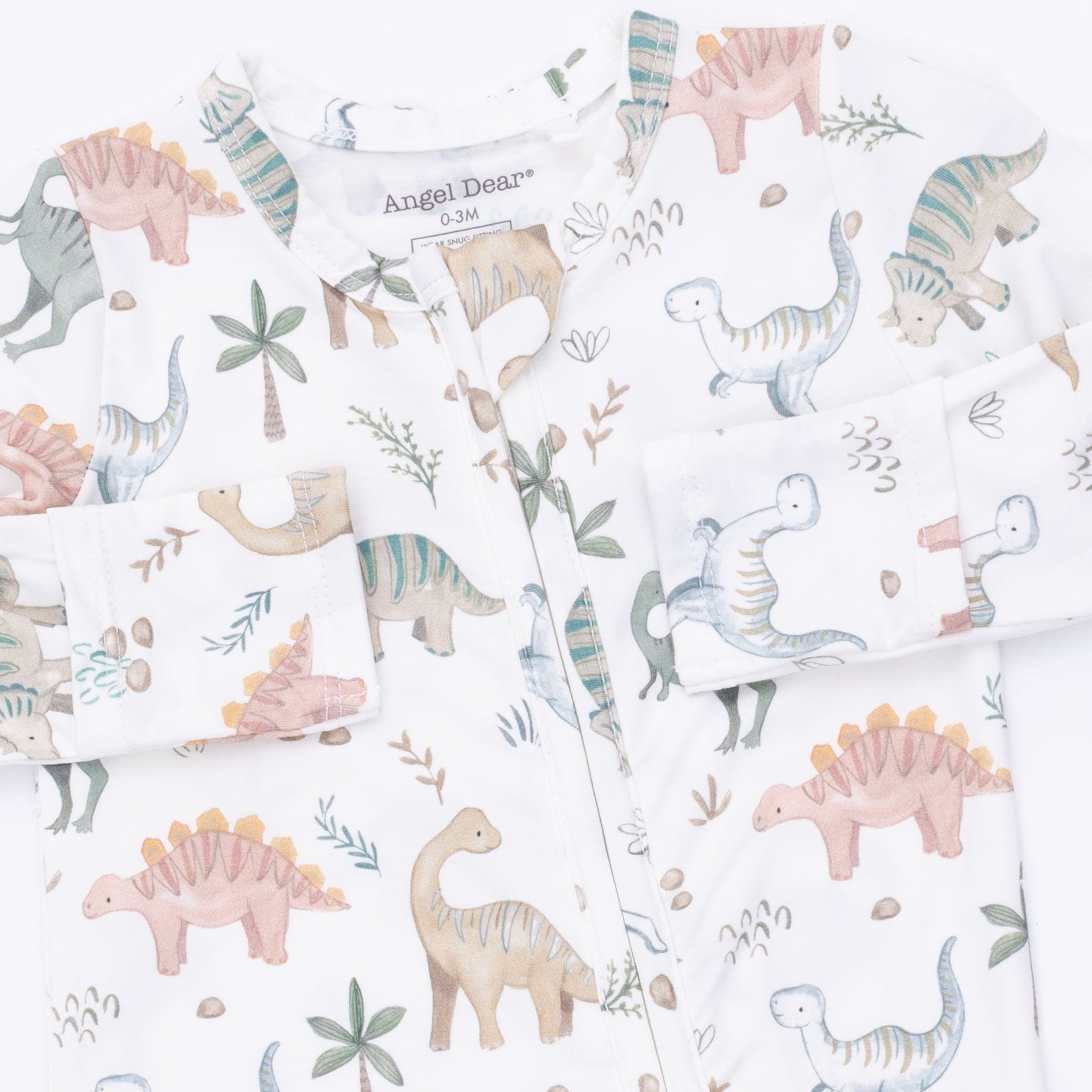 Angel Dear Sweet Baby Dinos 2 Way Zipper Footie, NB