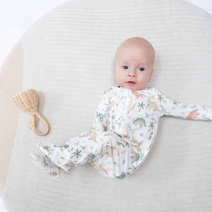 Angel Dear Sweet Baby Dinos 2 Way Zipper Footie, NB