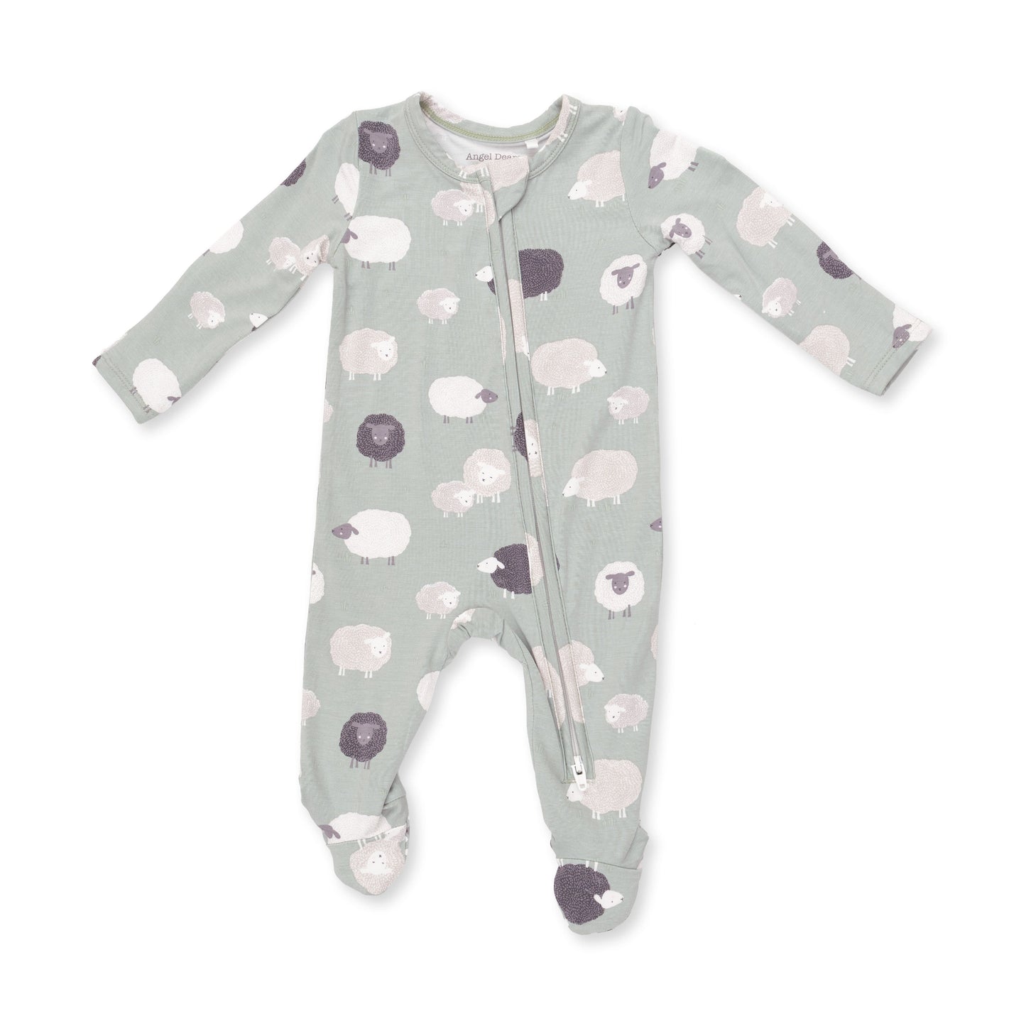 Angel Dear Black Sheep 2 Way Zipper Footie, 3-6M