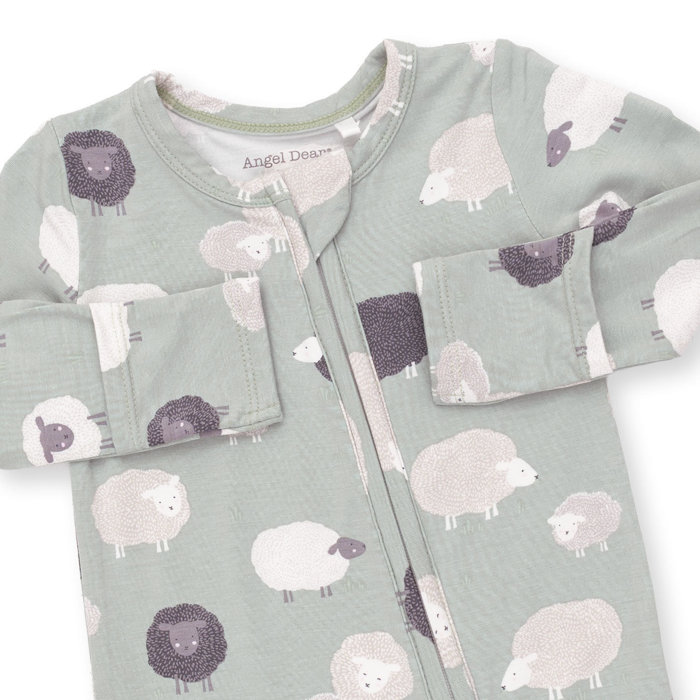 Angel Dear Black Sheep 2 Way Zipper Footie, NB