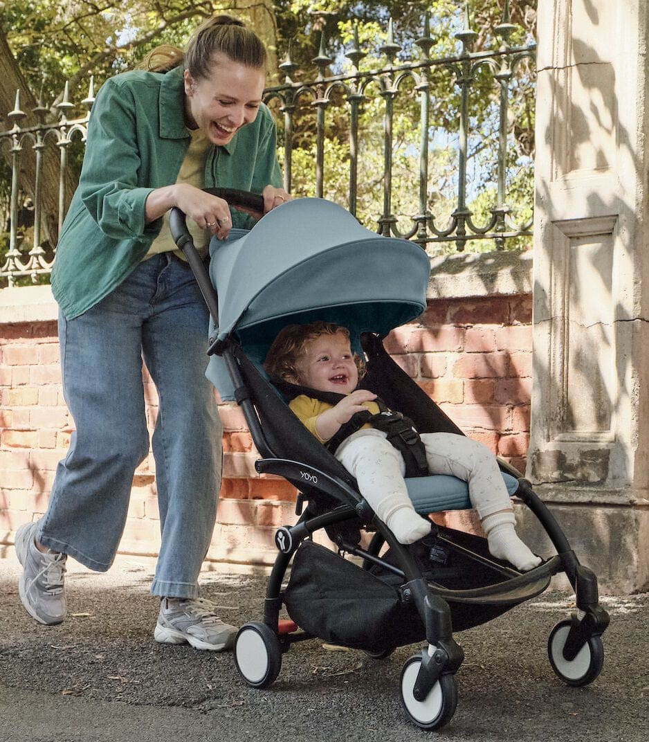Stokke YOYO3 6+ Stroller + Clikk High Chair Bundle - Black / Taupe / Cloud Grey - 653700-552101