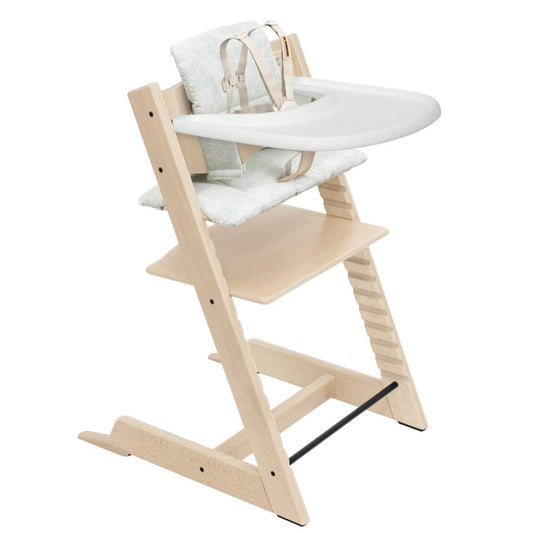 Stokke Tripp Trapp High Chair2 and Cushion with Stokke Tray - Natural / Moss Green
