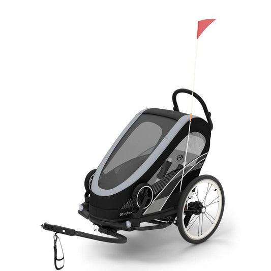 Cybex Zeno 2-in-1 Bike Trailer / Stroller (One Box) - All Black - 521003709