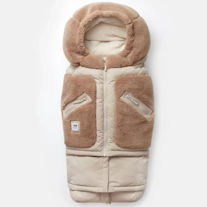 7 A.M. Enfant Blanket 212 Evolution Footmuff - Cappuccino Applique / Oat Cacao - B212E-OATAC