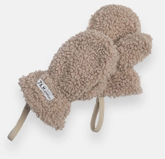 7 A.M. Enfant Mittens - Teddy - Oatmeal (12-24M) - MT90-F3-TEDO