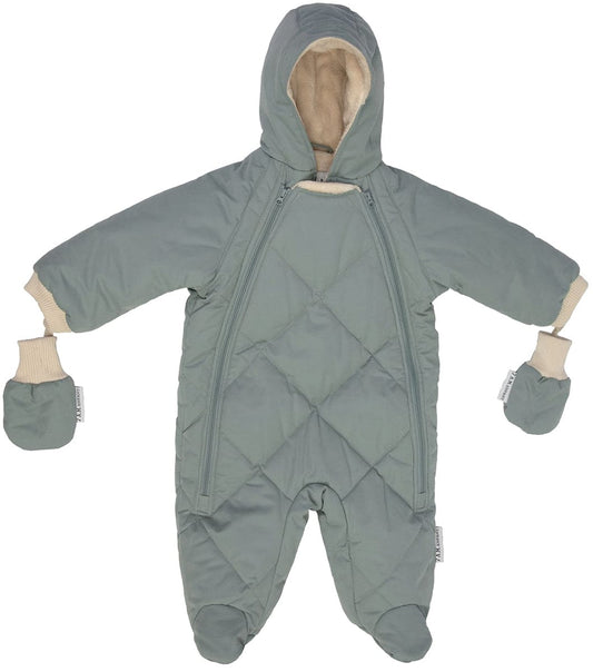 7 A.M. Enfant Snowsuit Bebe - Benji - Mirage Blue Quilted (12-24m) - SSB803-MIQ
