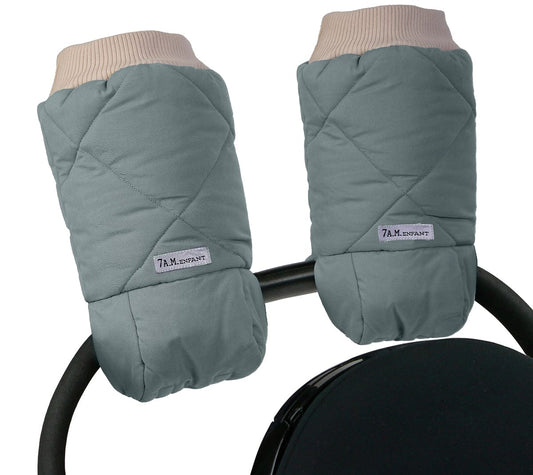 7 A.M. Enfant warmmuffs - Benji - Mirage Blue Quilted - HM212-MIQ