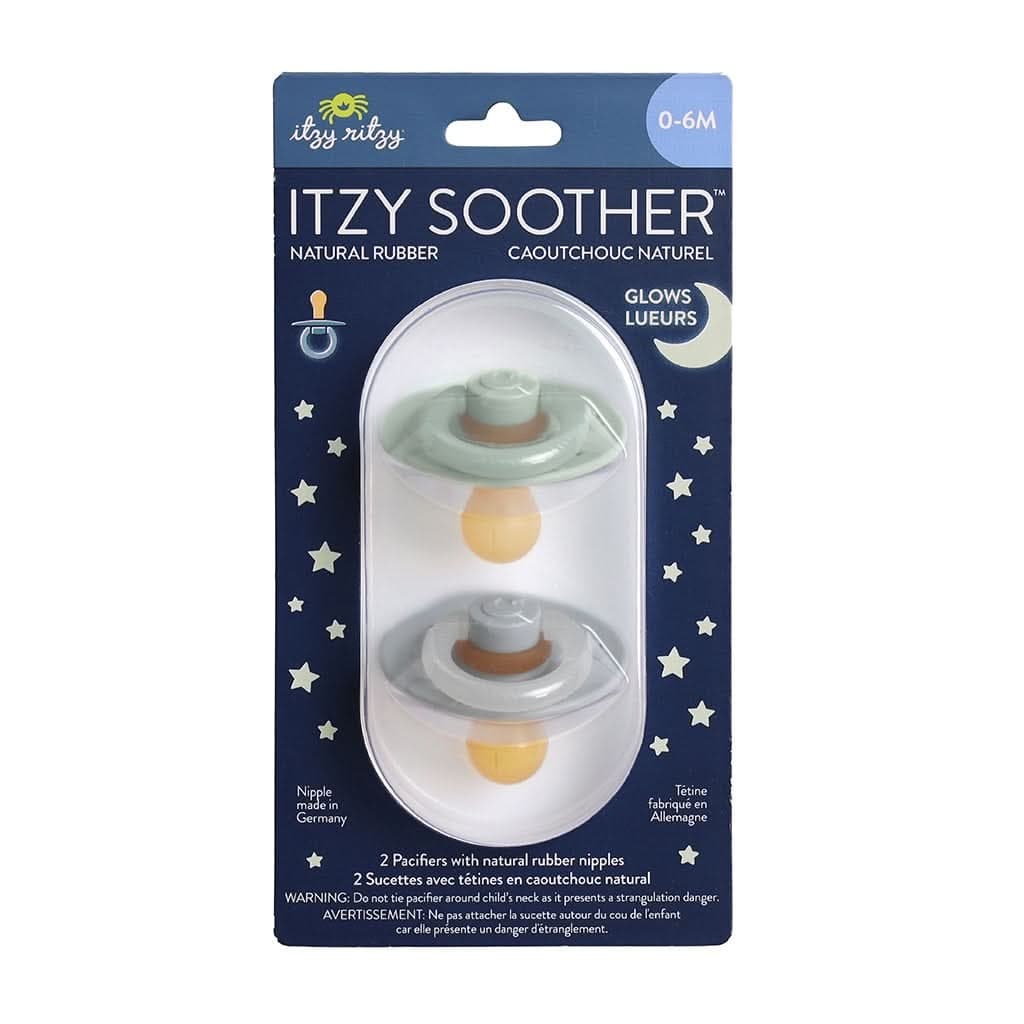 Itzy Ritzy Itzy Soother Glow Natural Rubber Paci Sets - Glow 0-6M