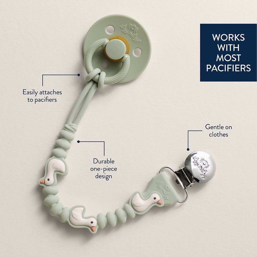 Itzy Ritzy Paci Strap Plus - Goose - Image 2