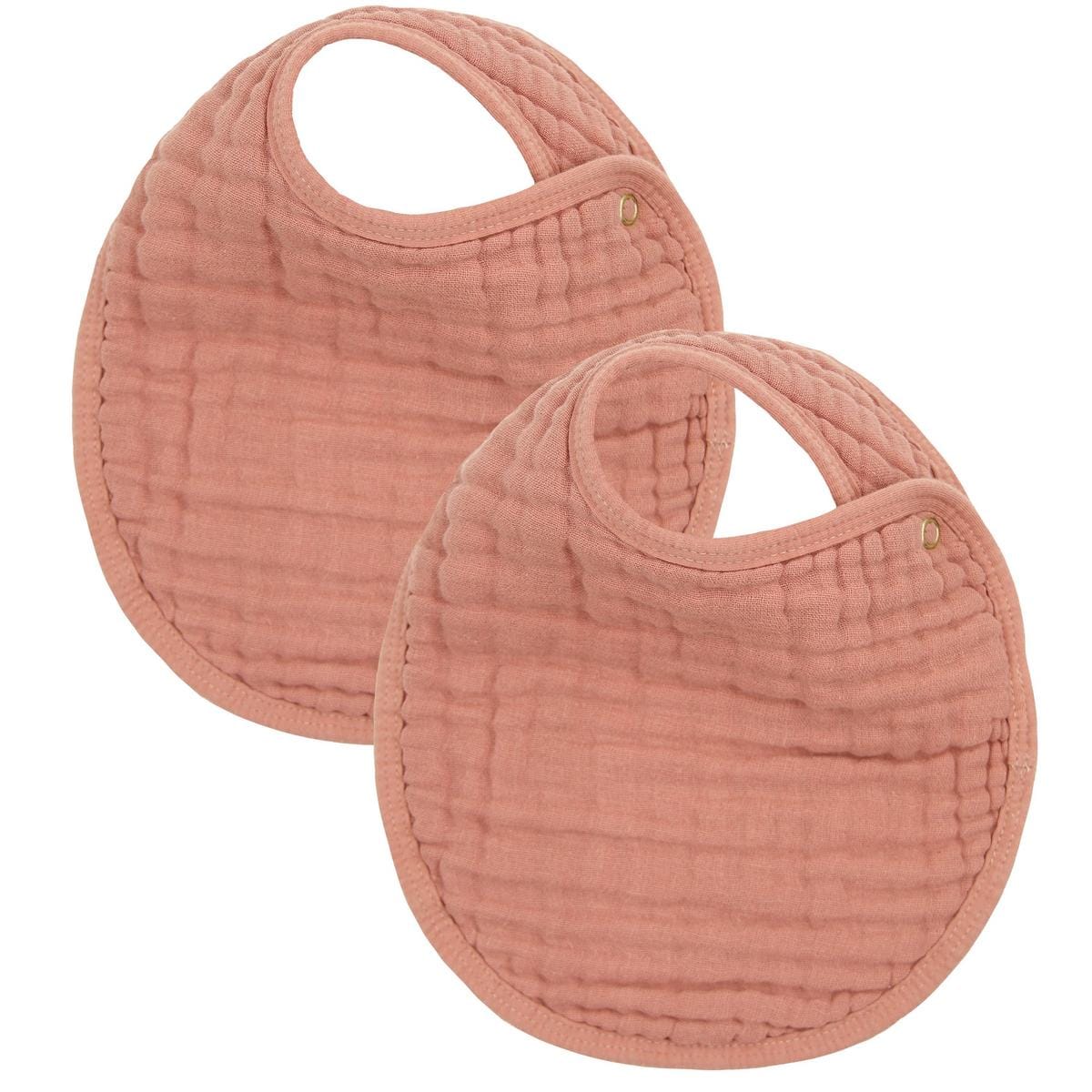 Lou Lou & Company Cloud Muslin Bib 2 pk - Rose