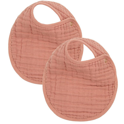 Lou Lou & Company Cloud Muslin Bib 2 pk - Rose