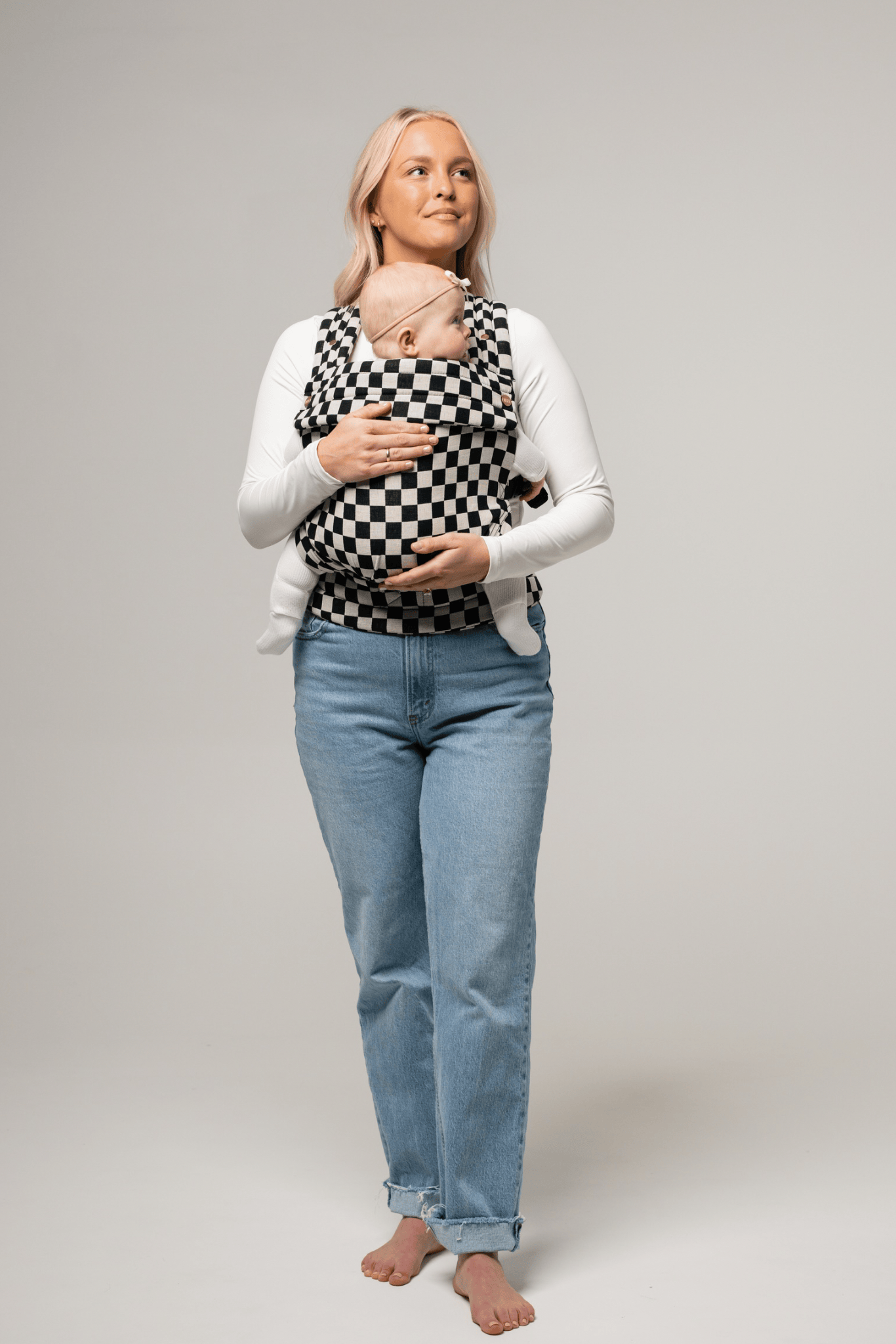 Mabē Monarch Carrier - Ebony Check - MON-00-2020