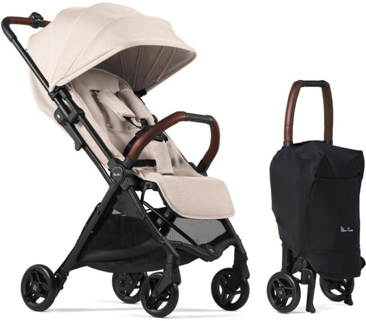Silver Cross OPEN BOX Jet 5 Ultra Compact Stroller - Almond - SX2307-AMUC-OB