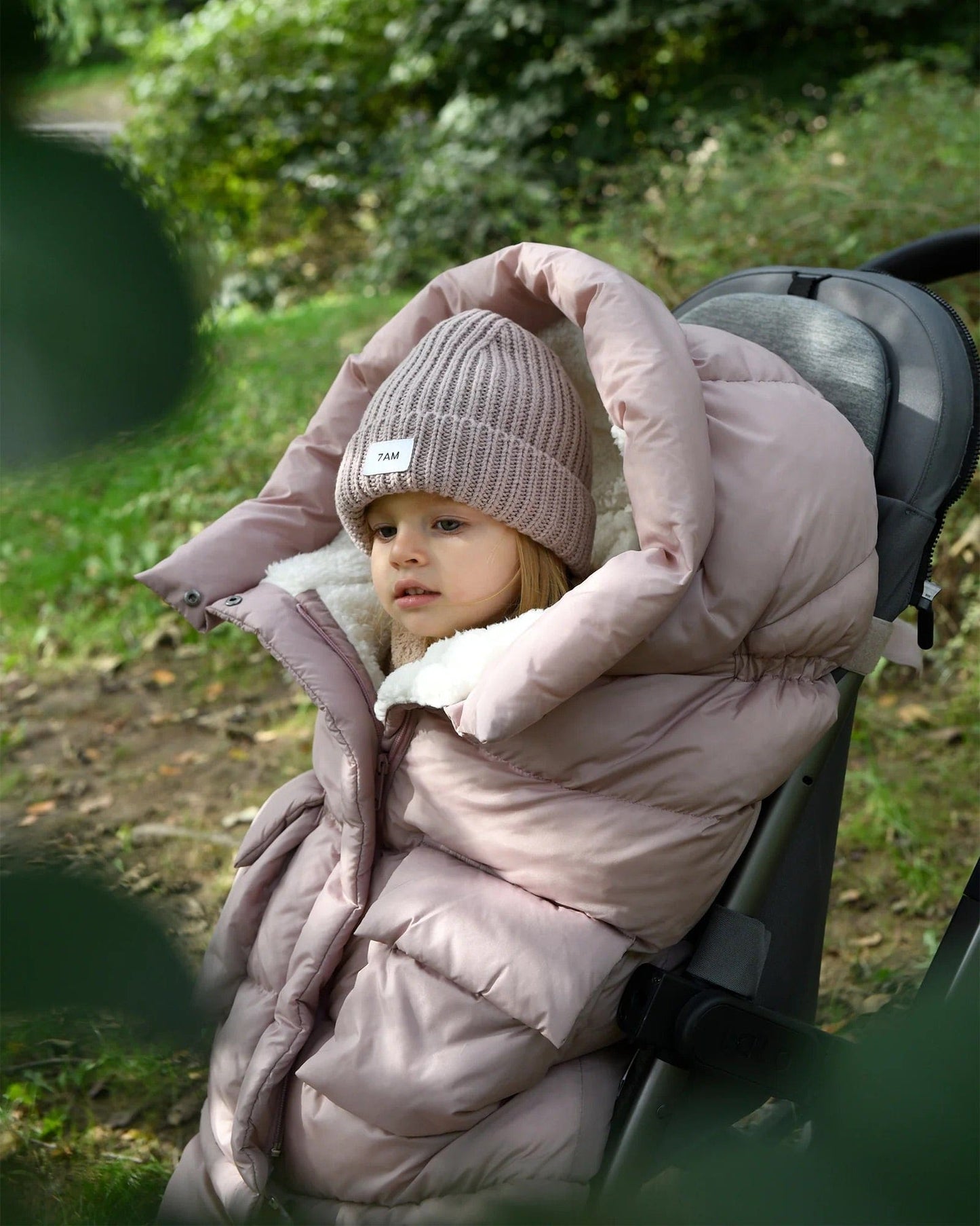 7 A.M. Blanket 212 Evolution Footmuff, Oslo Cloud - Ash Rose - B212E-ASR