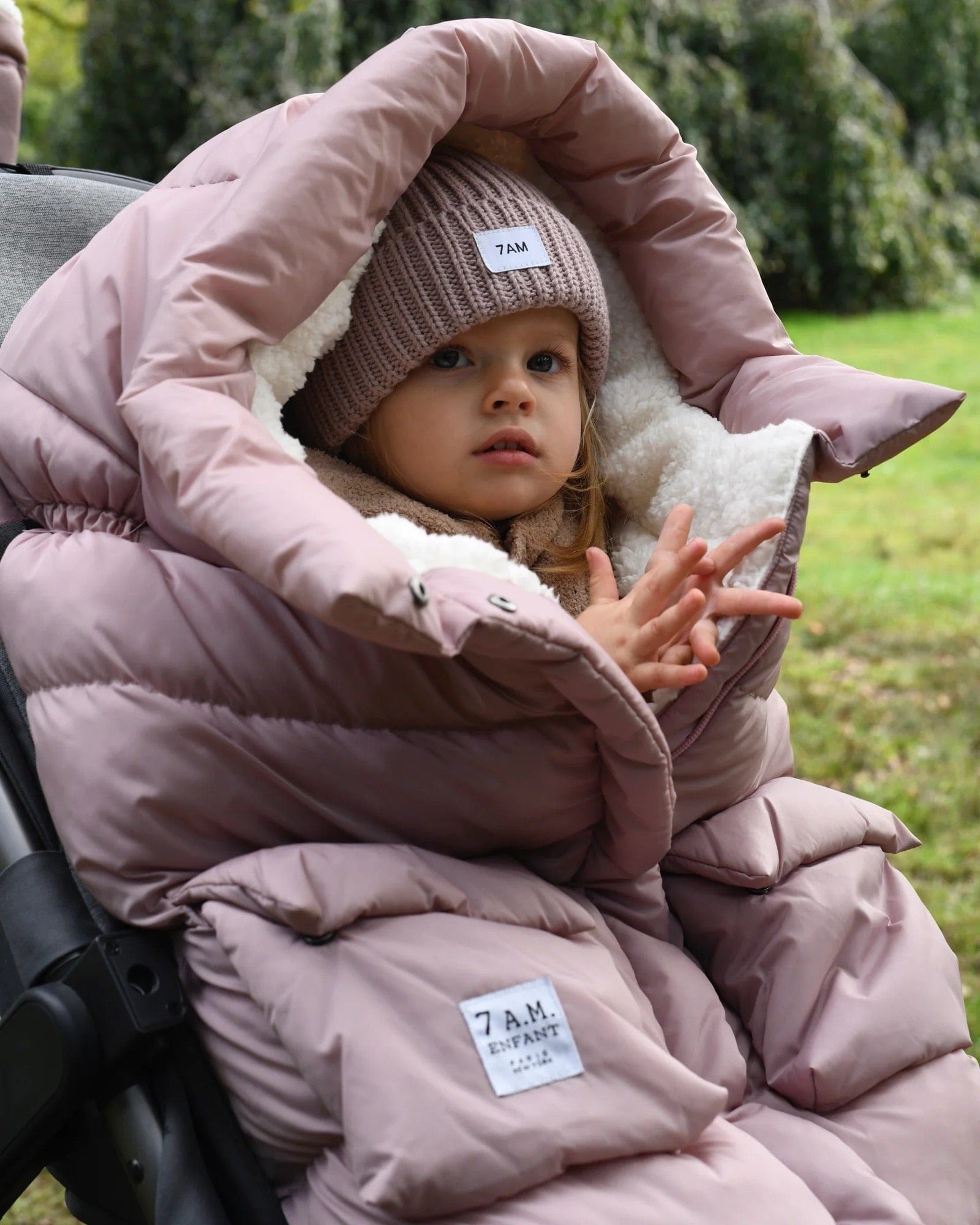 7 A.M. Blanket 212 Evolution Footmuff, Oslo Cloud - Ash Rose - B212E-ASR