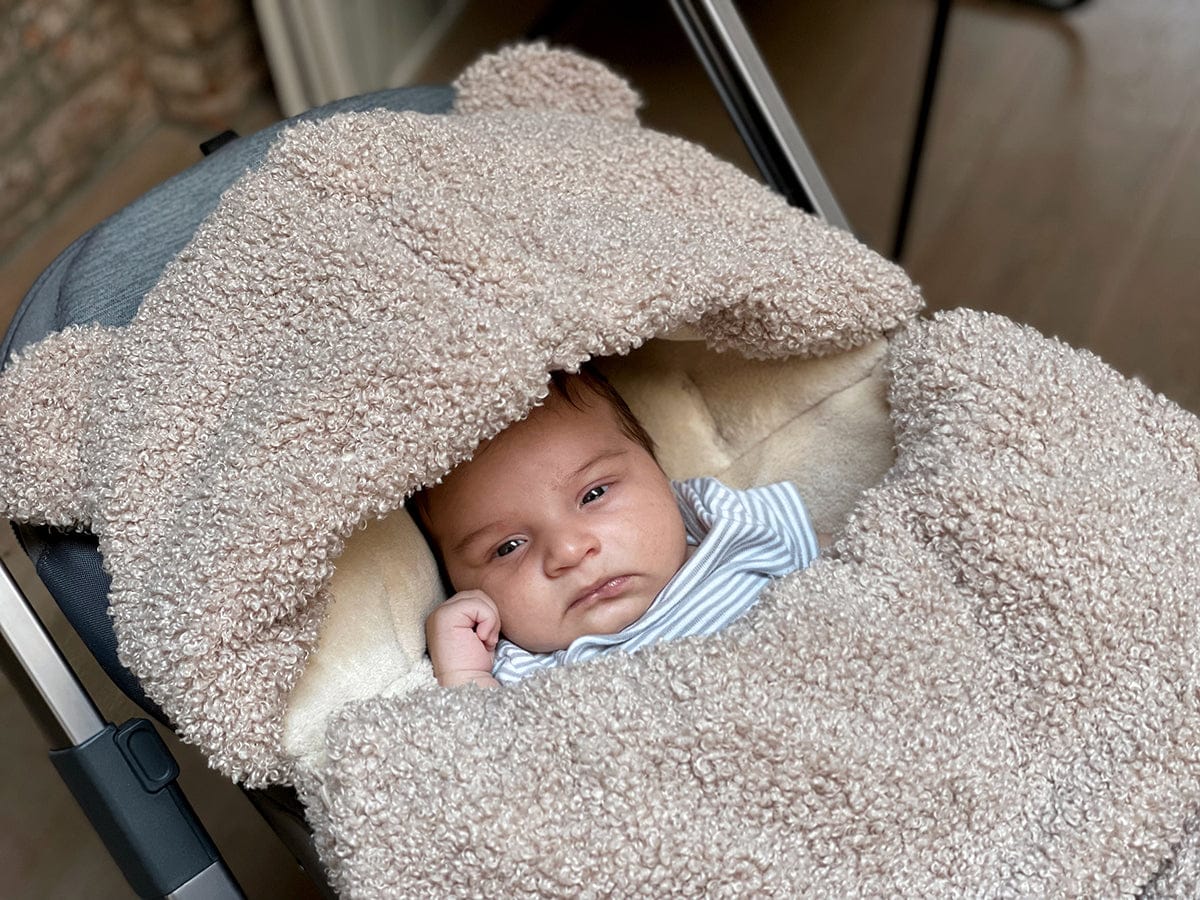 7 A.M. Enfant BebePOD Footmuff - Teddy - Oatmeal Teddy (0-9m) - POD90S-TEDO