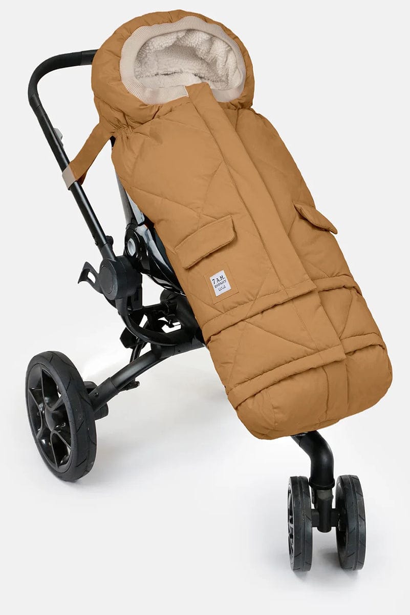 7 A.M. Enfant Blanket 212 Evolution Footmuff - Cognac Quilted - B212E-COQ