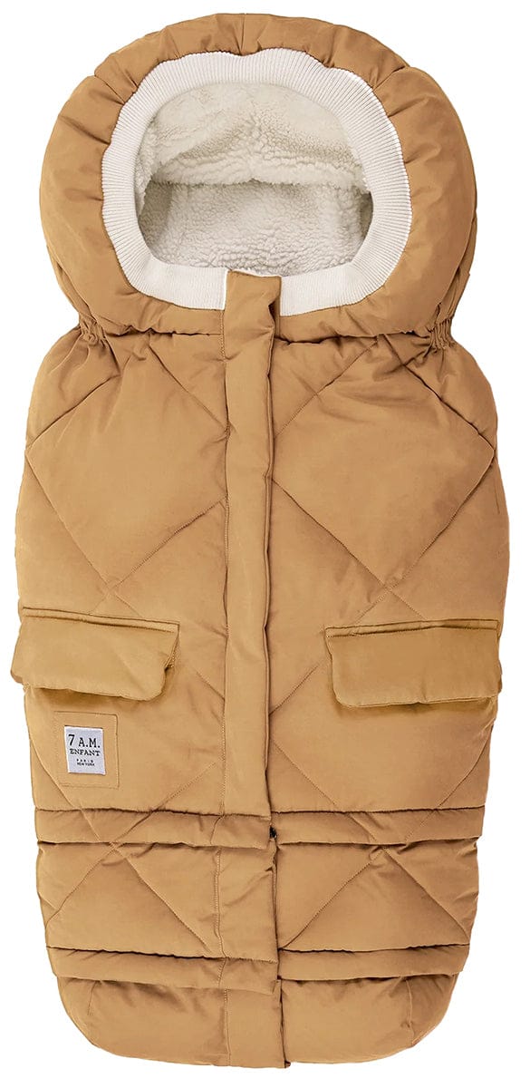 7 A.M. Enfant Blanket 212 Evolution Footmuff - Cognac Quilted - B212E-COQ