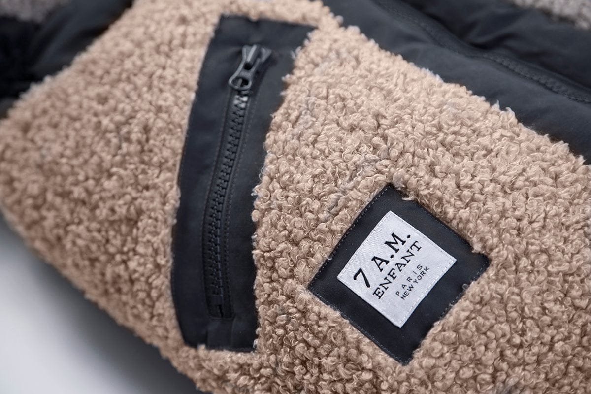 7 A.M. Enfant Blanket 212 Evolution Footmuff - Oatmeal Teddy - B212E-TEDAO