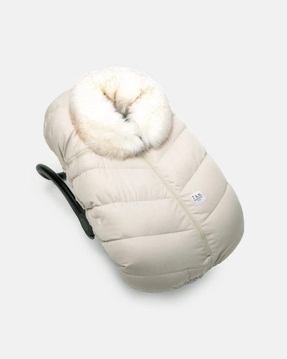 7 A.M. Enfant Car Seat Cocoon Tundra - Heather Beige / White Faux Fur - CSC-HBF