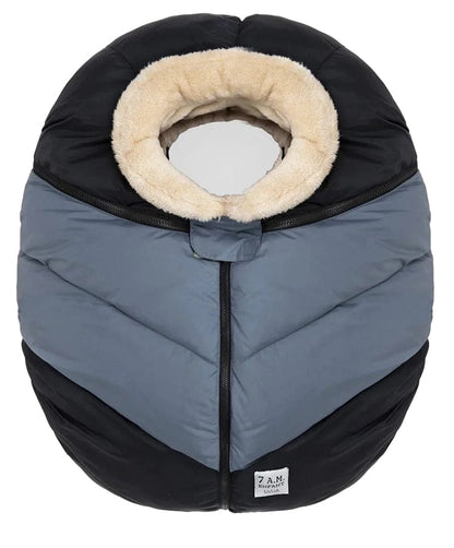 7 A.M. Enfant Cocoon Car Seat Cover - Black / Ash Blue - csc-bkab
