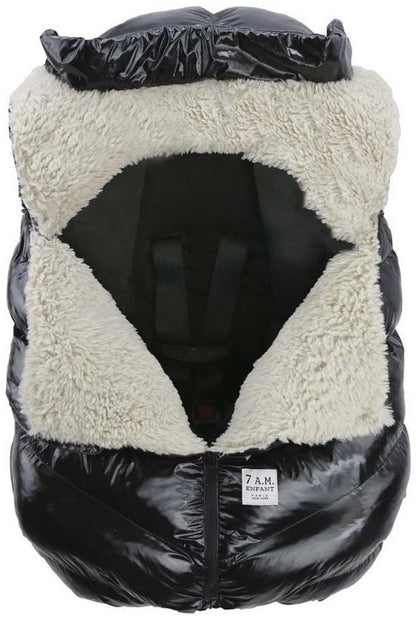 7 A.M. Enfant Cocoon Car Seat Cover - Black Polar - CSC-BKP