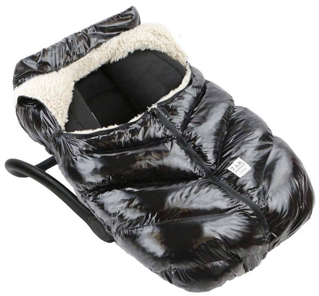 7 A.M. Enfant Cocoon Car Seat Cover - Black Polar - CSC-BKP