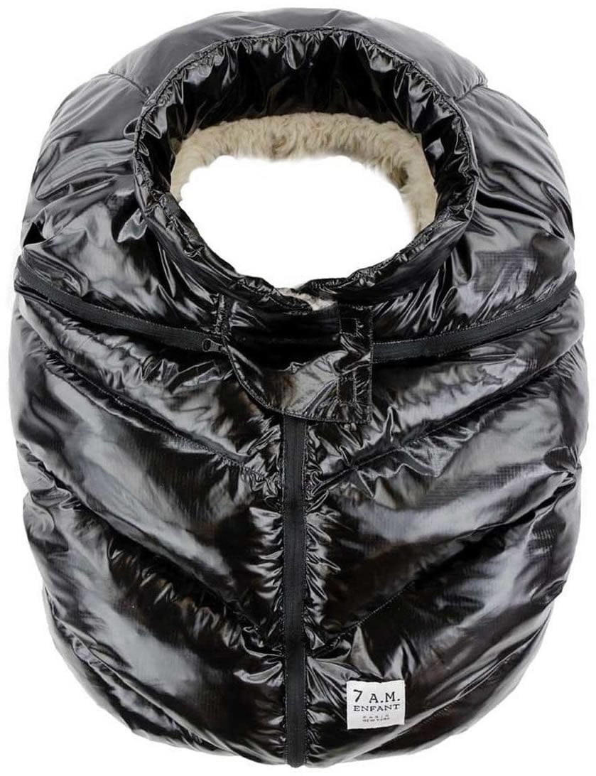 7 A.M. Enfant Cocoon Car Seat Cover - Black Polar - CSC-BKP