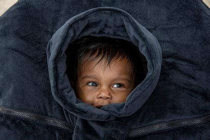 7 A.M. Enfant Cocoon Car Seat Cover - Black Velour - CSC-BVL