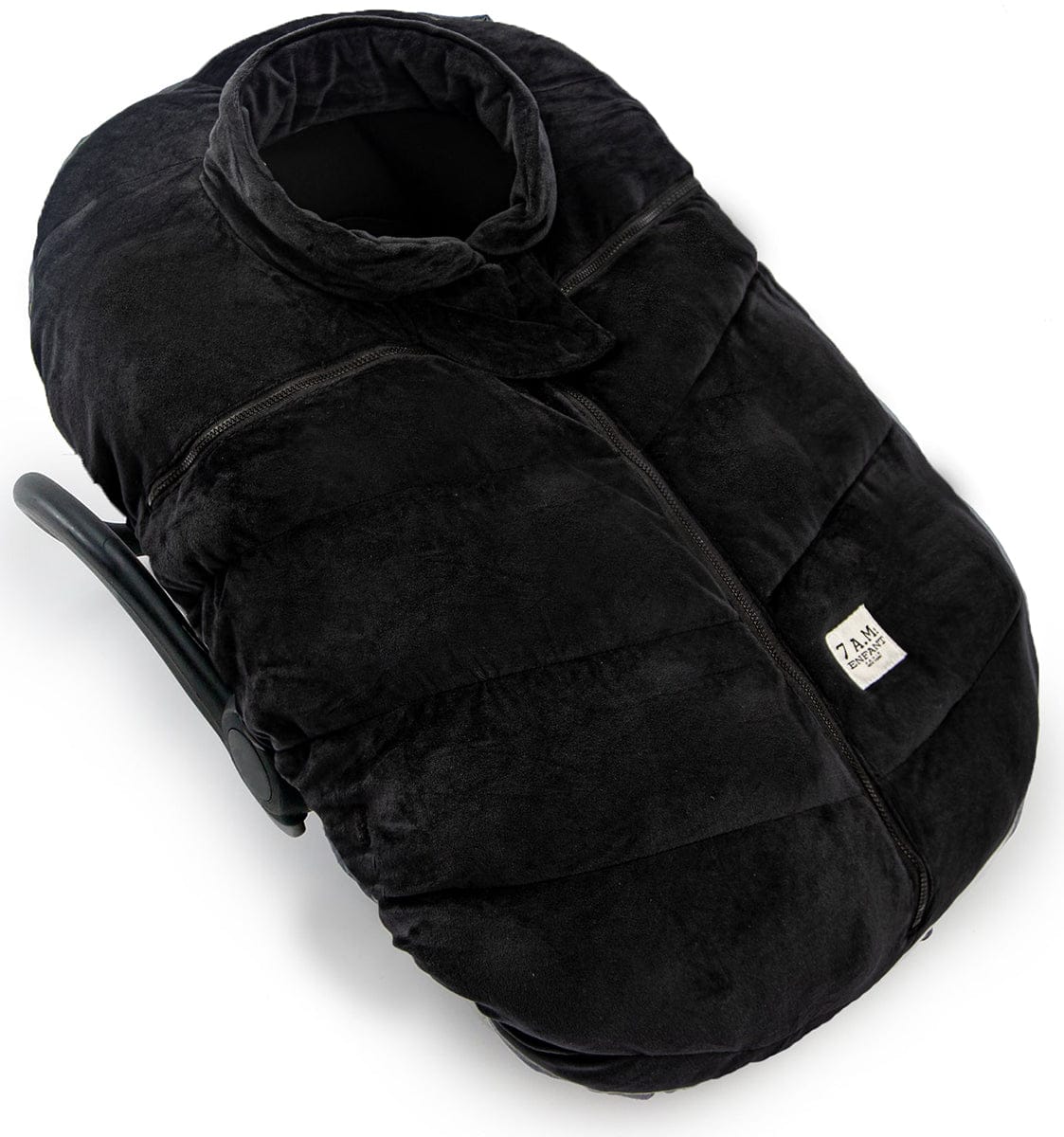 7 A.M. Enfant Cocoon Car Seat Cover - Black Velour - CSC-BVL
