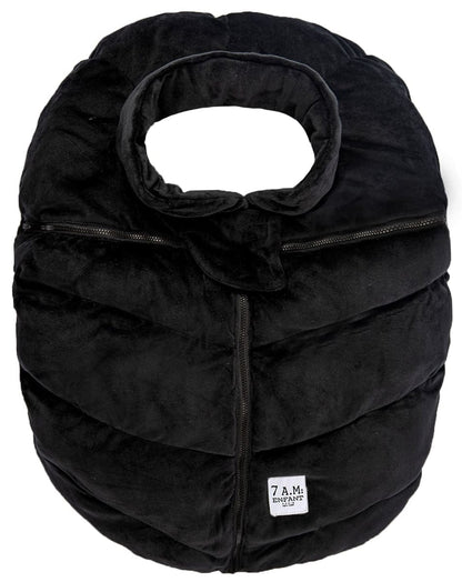 7 A.M. Enfant Cocoon Car Seat Cover - Black Velour - CSC-BVL