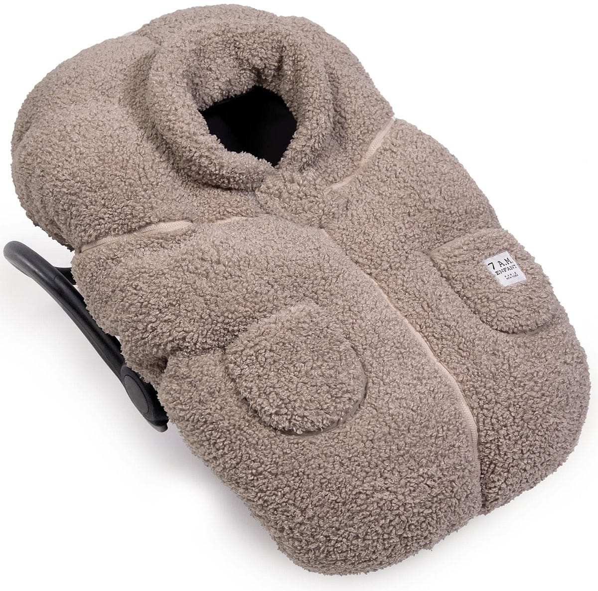 7 A.M. Enfant Cocoon Car Seat Cover - Teddy - Oatmeal Teddy - CSC-TEDO
