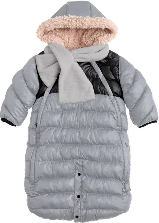 7 A.M. Enfant Doudoune, Medium - Gray/Black - DD100M