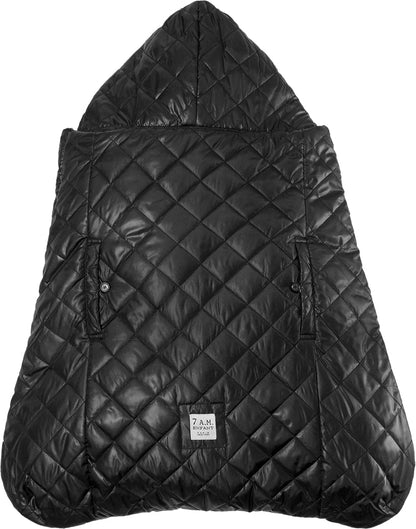 7 A.M. Enfant K-Poncho Baby Carrier Cover - Black Plush - KP50-BP