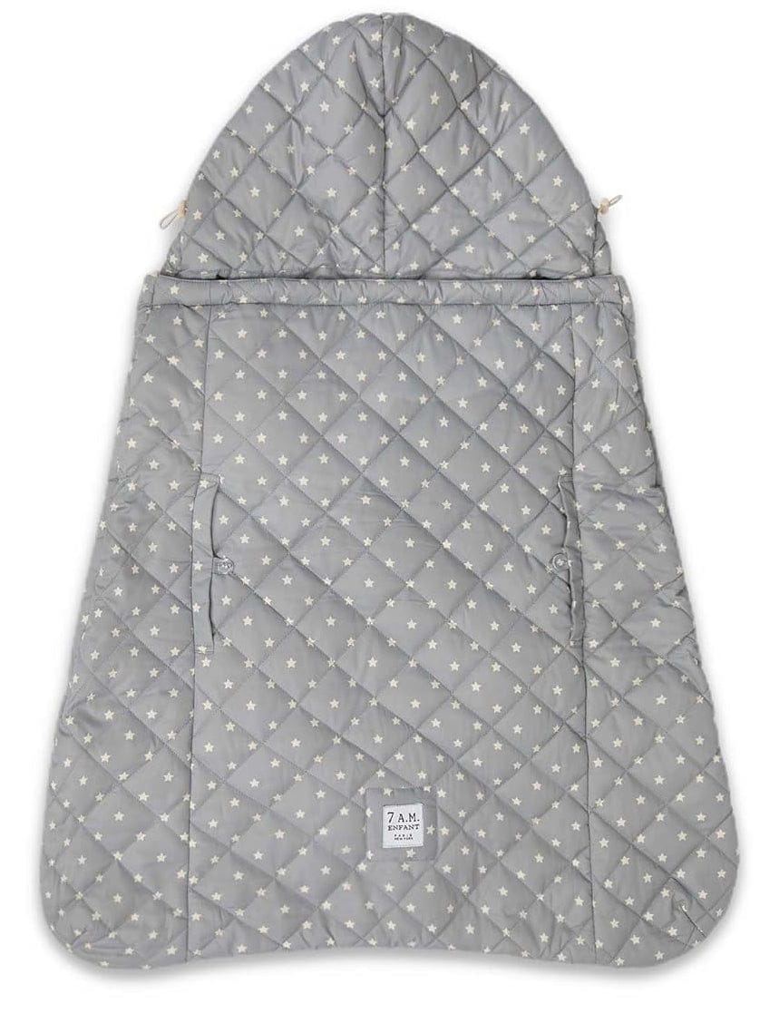 7 A.M. Enfant K-Poncho Baby Carrier Cover - Grey Stars - KP50-PGS