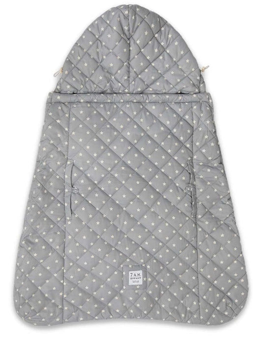 7 A.M. Enfant K-Poncho Baby Carrier Cover - Grey Stars - KP50-PGS