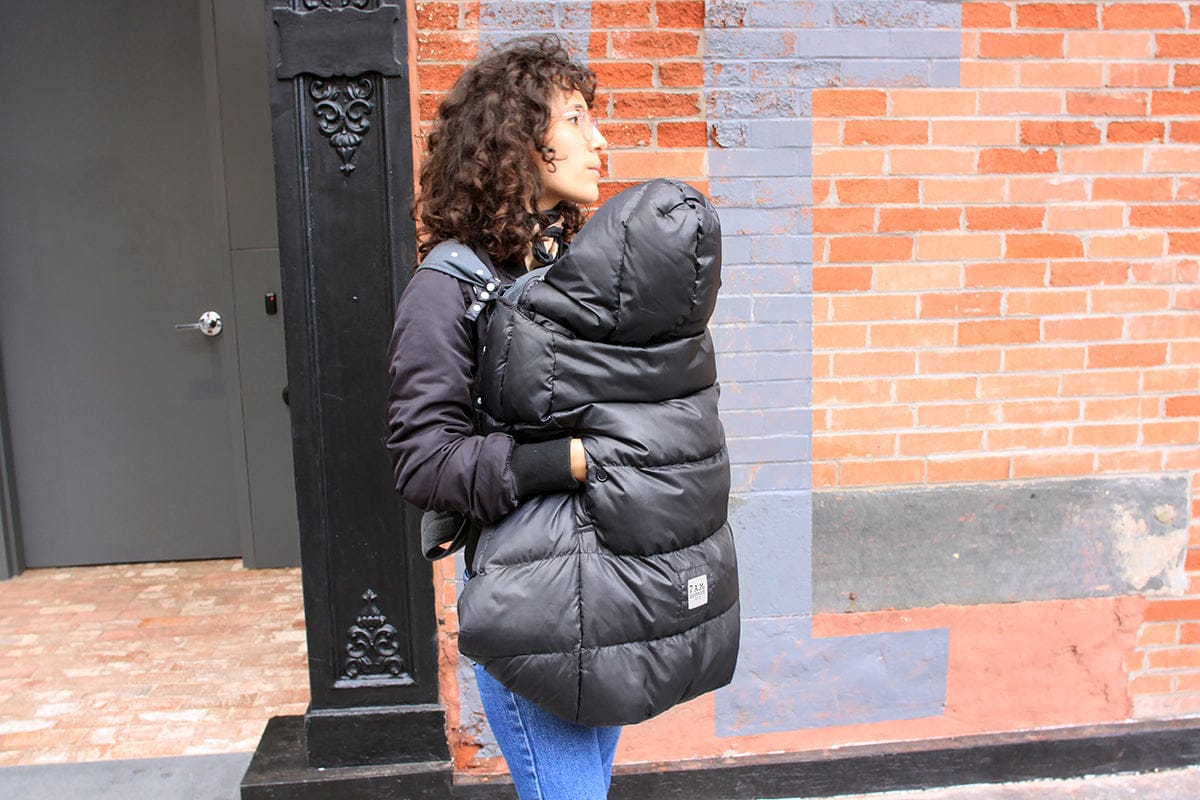 7 A.M. Enfant K Poncho Carrier Cover Heavyweight - Black (0-3T) - KP200-BP