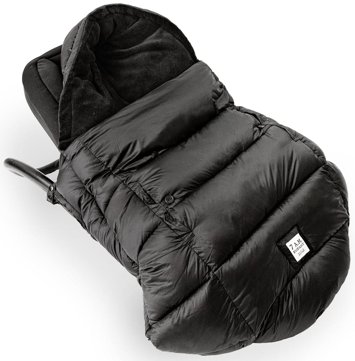 7 A.M. Enfant K Poncho Carrier Cover Heavyweight - Black (0-3T) - KP200-BP