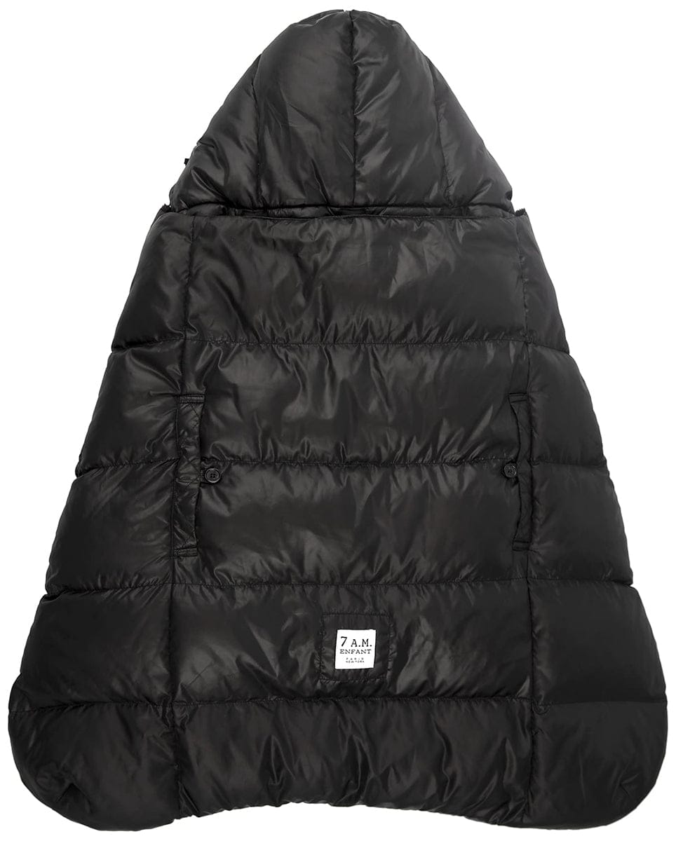 7 A.M. Enfant K Poncho Carrier Cover Heavyweight - Black (0-3T) - KP200-BP