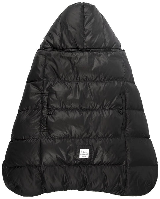 7 A.M. Enfant K Poncho Carrier Cover Heavyweight - Black (0-3T) - KP200-BP