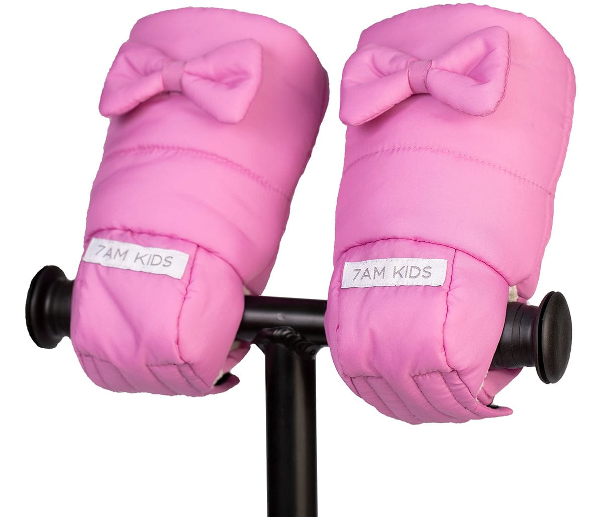 7 A.M. Enfant KIDS Warmmuffs - Bows - Hot Pink (2T-4T) - HMK121-HPB