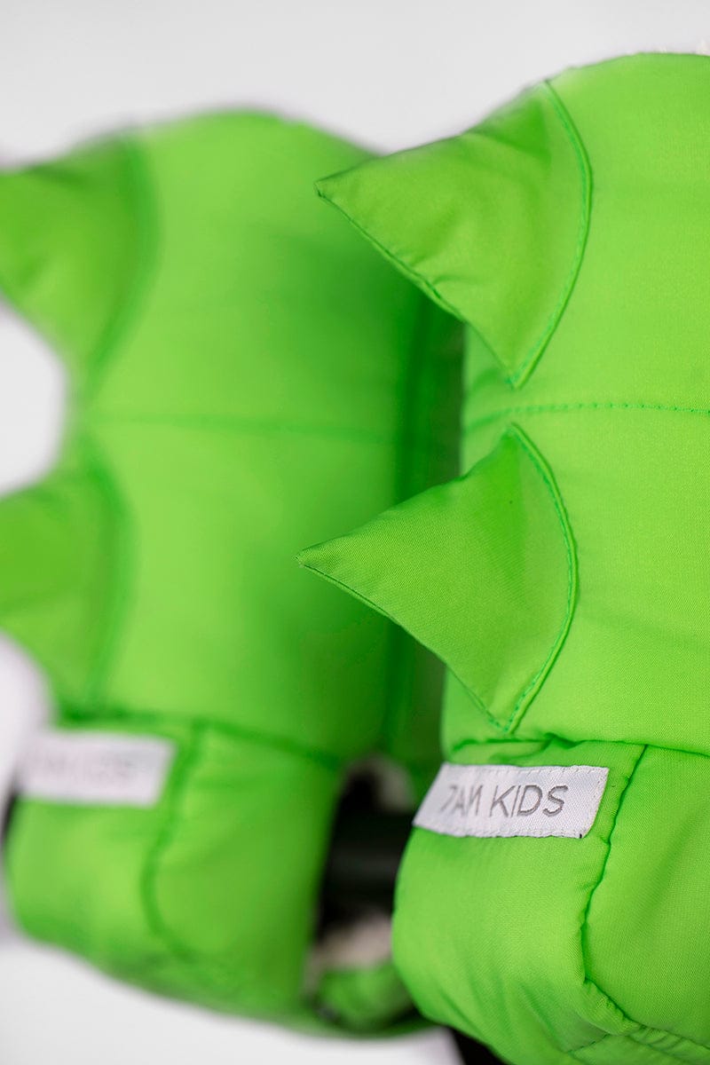 7 A.M. Enfant KIDS Warmmuffs - Dino - Green (2T-4T) - HMK111-GD